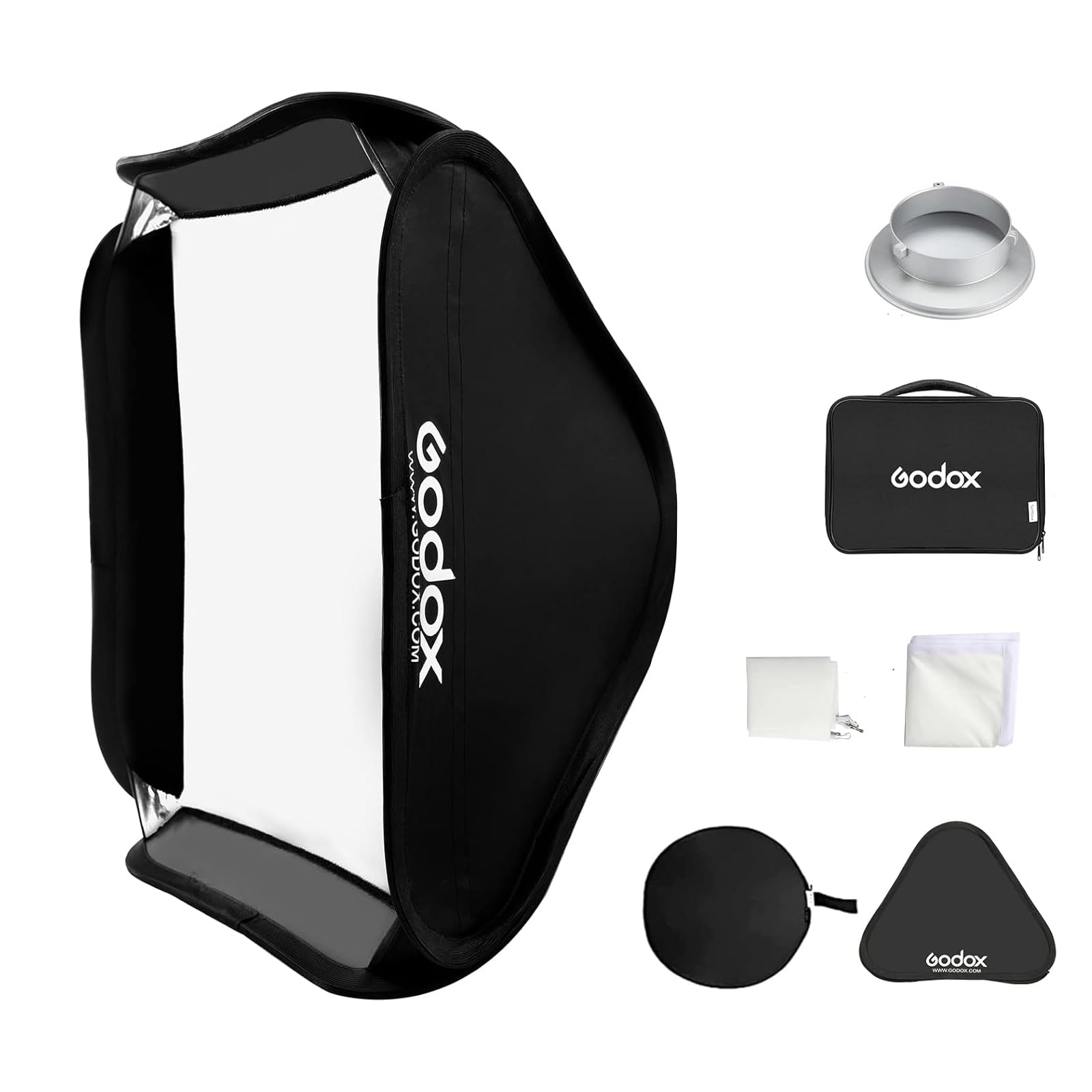 Godox 32x32inch / 80x80cm折りたたみ式ソフトボックス、Godox S2 Sタイプフラッシュスタンドを装備Bowensスタンド、フラッシュのフラッ Amazon.com : Godox 32x32 inches / 80x80cm Portable Foldable Studio